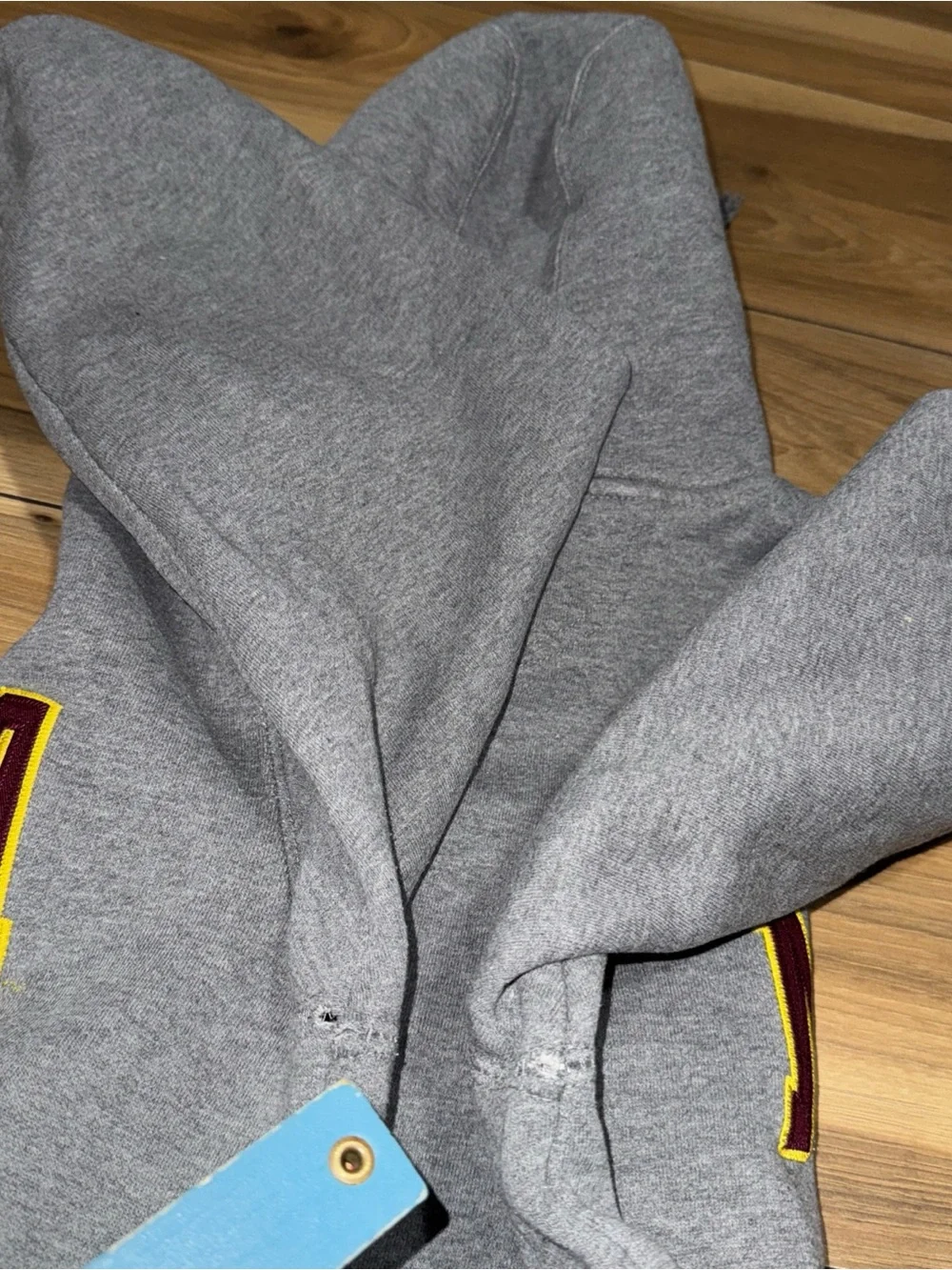 Vintage Y2K University Of Minnesota Champs Tag Embroidered Hoodie Drawstring S